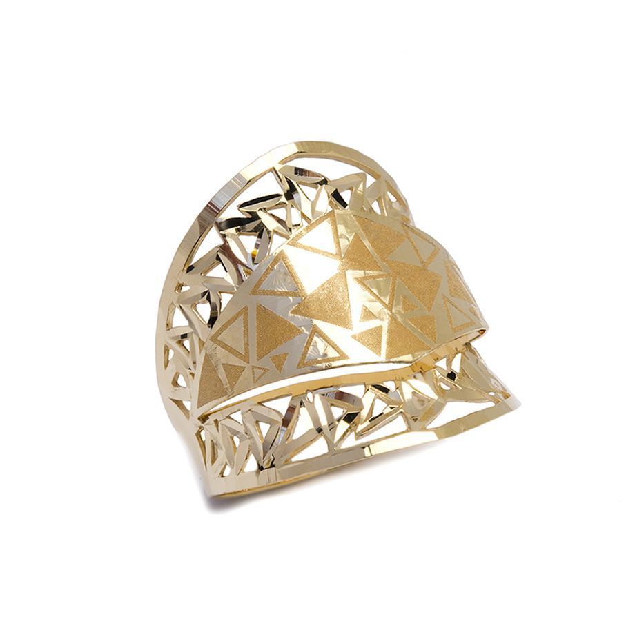 Anel Sobreposto Geom�trico em Ouro 18 Kilates - 25021